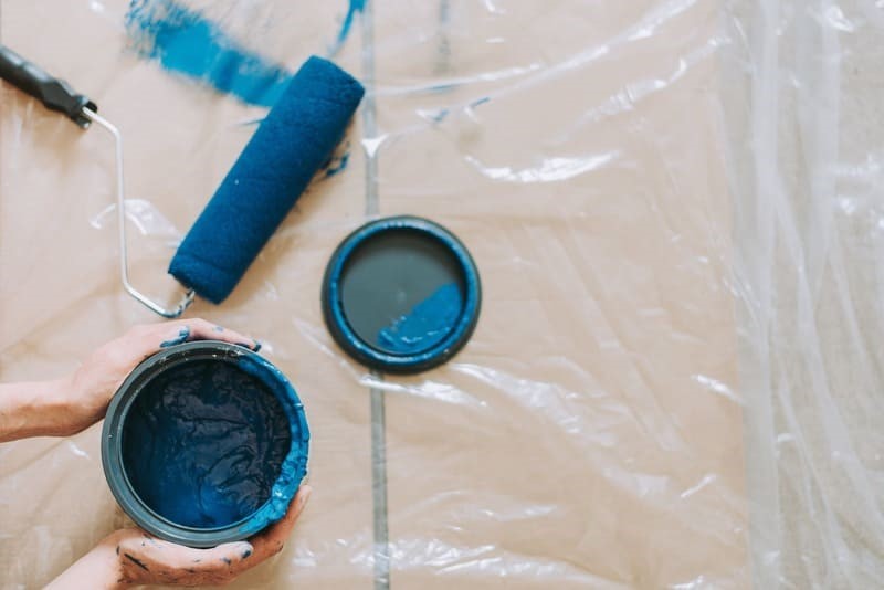 peinture bleu