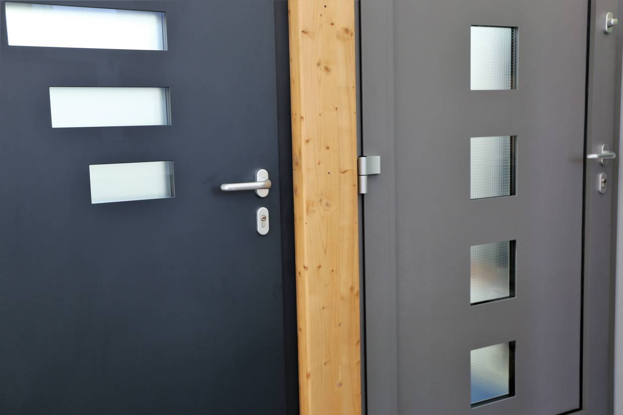 porte d'entrée bois aluminium, haut de gamme, menuiserie sur mesure
