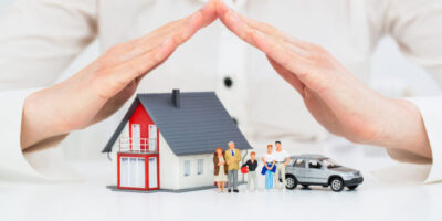 55613532 - insurance home house live car protection protect concepts